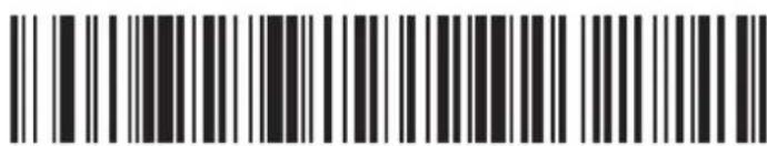 Black and white barcode image with vertical lines and a small number '1' at the bottom