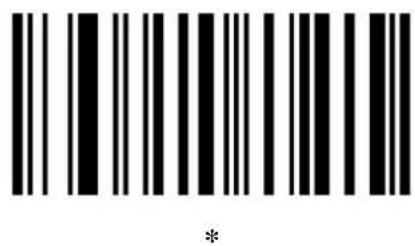 Barcode image with a small asterisk below it, likely for digital scanning or information retrieval.