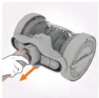 VAX Air Revolve VX29 - Removing hose, telescopic extension tube and accessories - 1