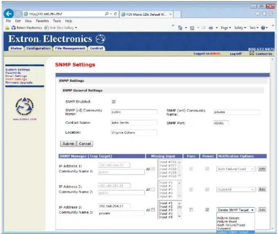 Extron FOX Matrix 320x - NOTES: - 1