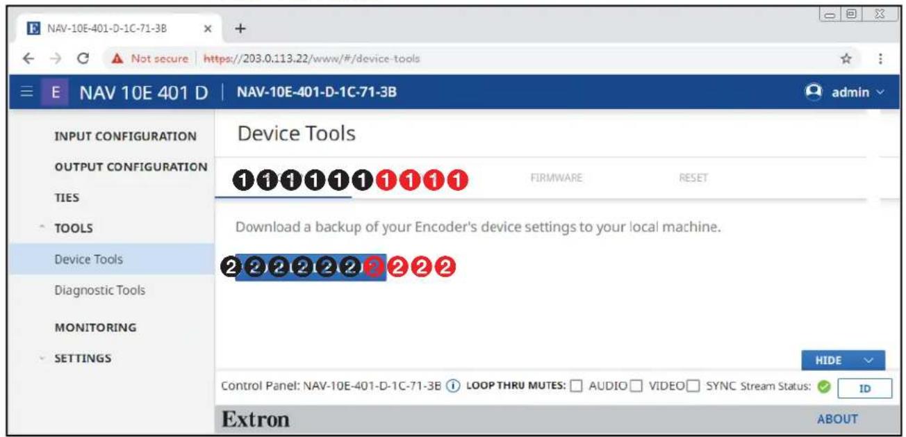 Extron NAV 10E 401 D - Tools Pages - 2