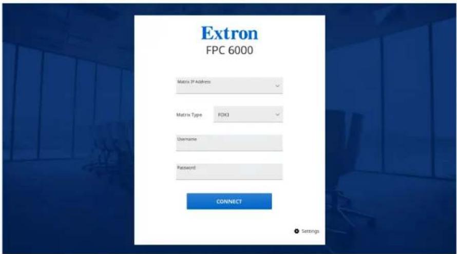 Extron FPC 6000 - Login Screen - 1