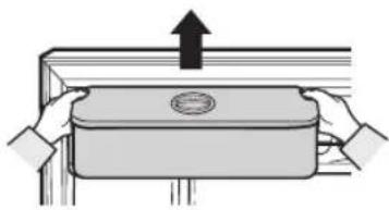 SAMSUNG RT47H567ESL - Lift up and pull out the water tank. - 1