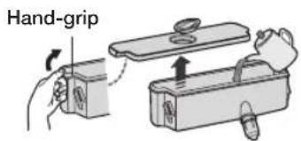 SAMSUNG RT47H567ESL - Lift up and pull out the water tank. - 3