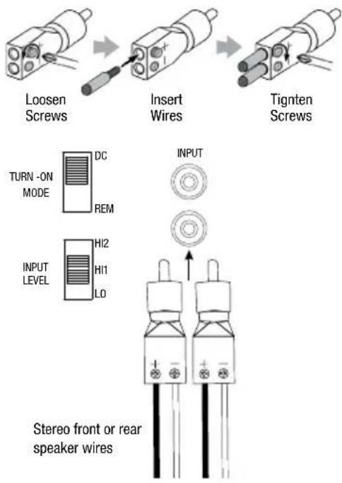 INFINITY Marine M6001A - WIRING FOR INPUT SIGNAL - 2