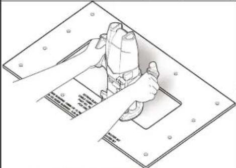Extron Cable Cubby F55 - Cut a Hole in the Table - 1