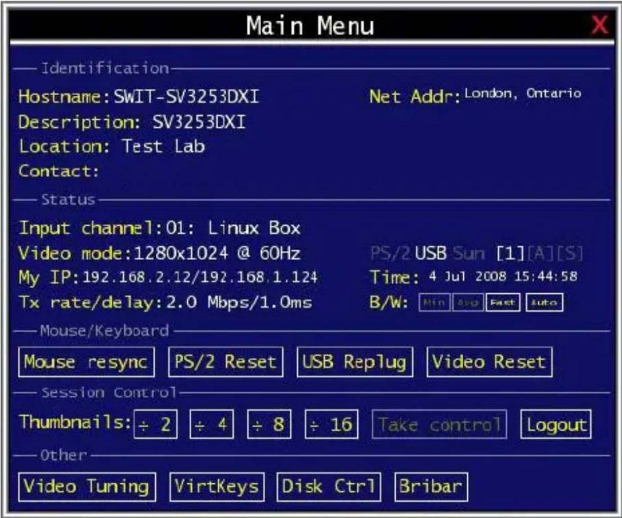 StarTech.com SV3254DX4I - Main Menu - 1
