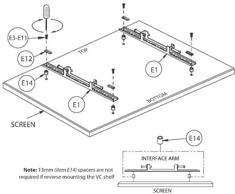 B-Tech BT8712 - ATTACH INTERFACE ARMS TO SCREENS - 1