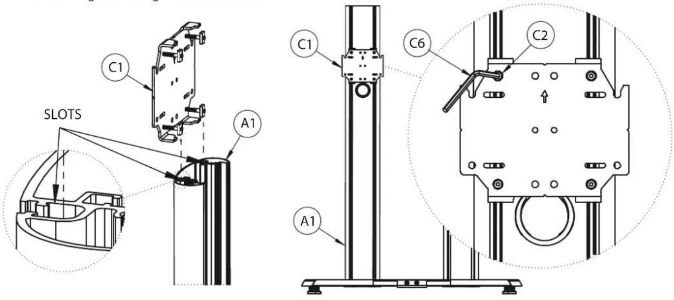 B-Tech BT8712 - ATTACH MOUNTING BRACKETS TO COLUMNS i. Insert 4 x item C2 into item C1 and attach item C3. - 3