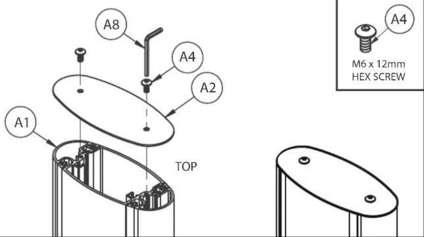 B-Tech BT8712 - FIX END CAP TO COLUMNS - 1