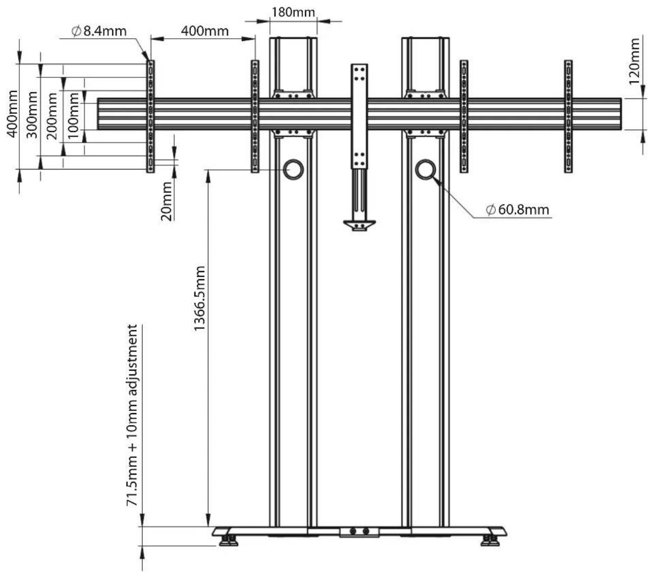 B-Tech BT8712 - BT8712 DIMENSIONS - 1