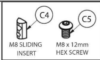 B-Tech BT8712 - HOOK RAIL ONTO MOUNTING BRACKET - 1