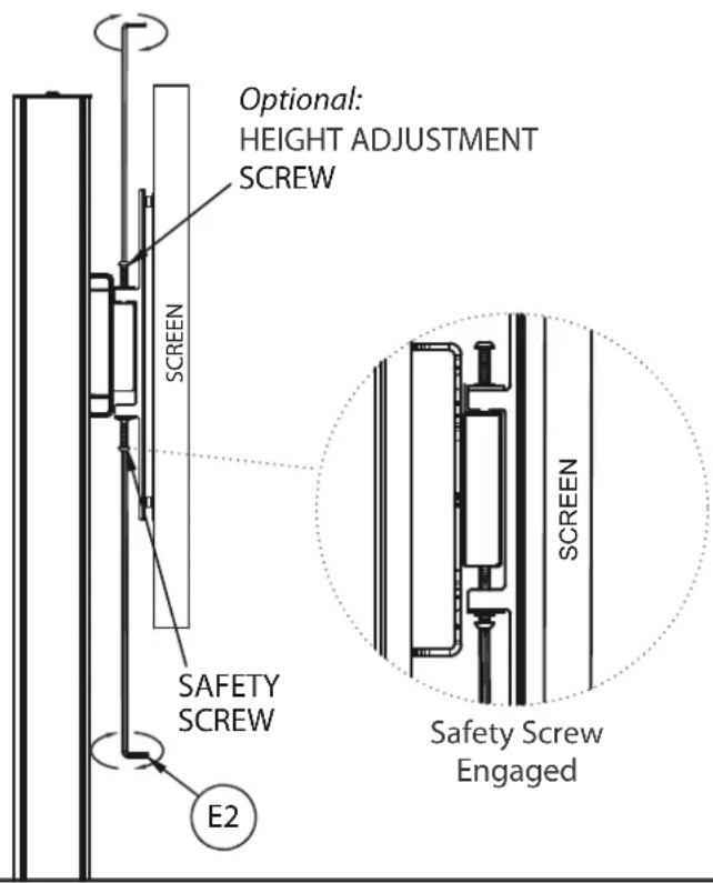 B-Tech BT8712 - LOCK SCREENS TO RAIL - 1