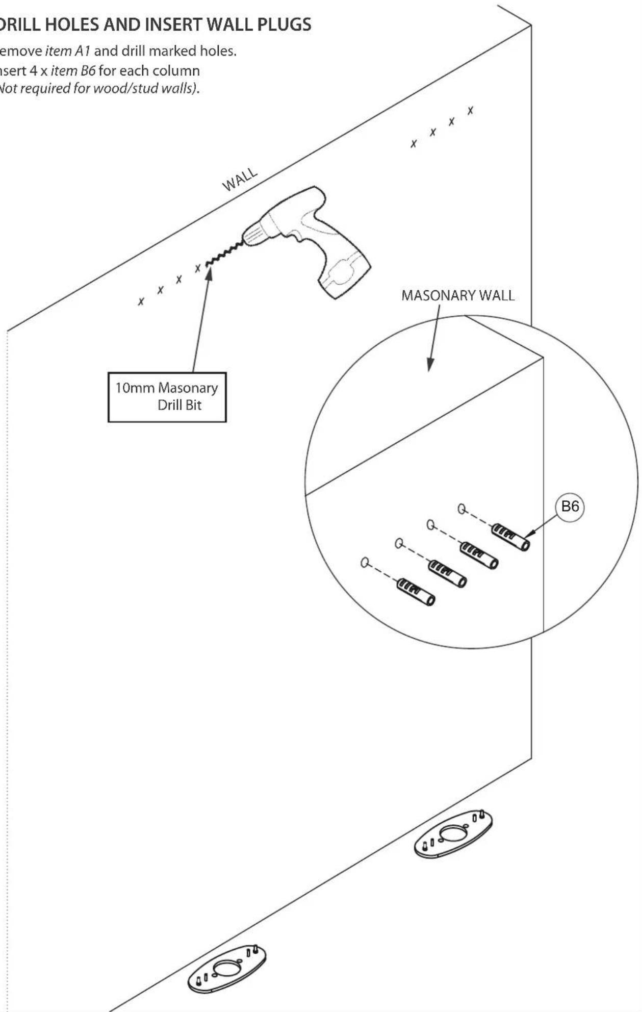 B-Tech BT8710 - DRILL HOLES AND INSERT WALL PLUGS - 1