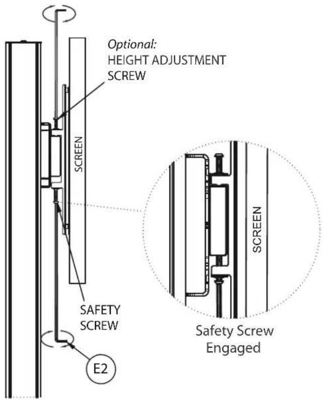 B-Tech BT8710 - LOCK SCREENS TO RAIL - 1