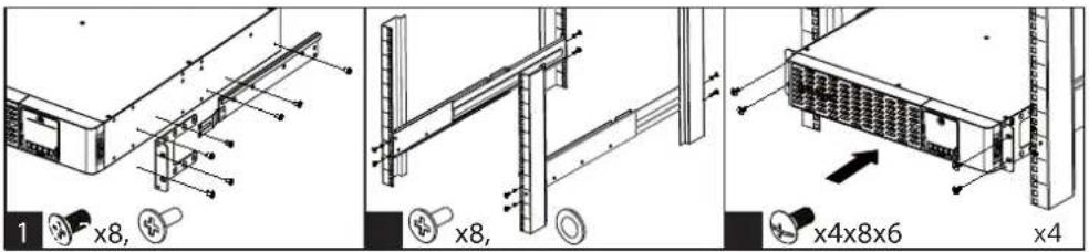 CyberPower PR1000RT2UCN - Rack Installation for 4-post Rack - 1