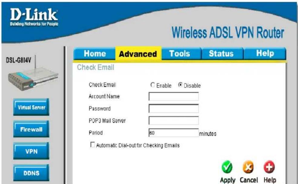 D-LINK DSL-G804V - Check Email - 1