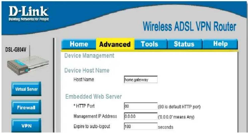D-LINK DSL-G804V - Device Host Name - 1