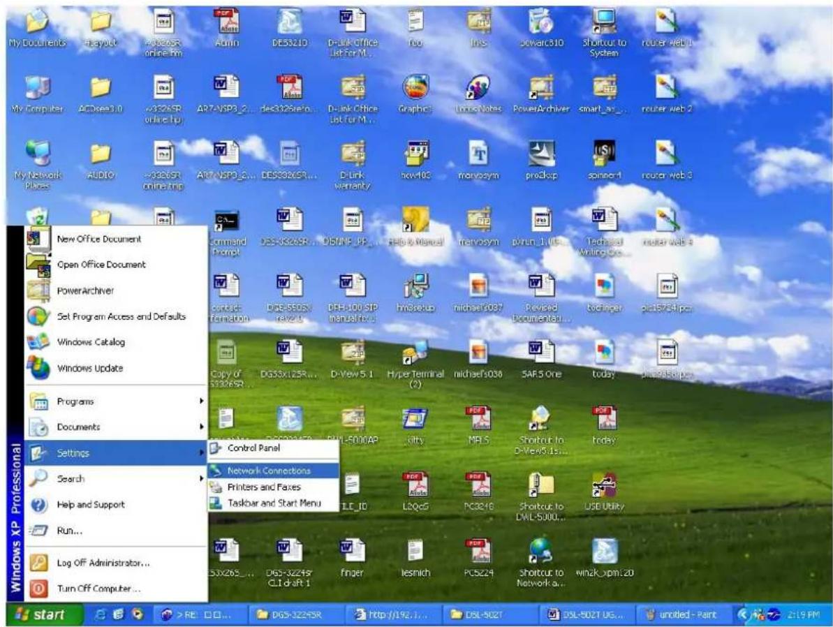 D-LINK DSL-G804V - Configure Windows XP for DHCP - 1