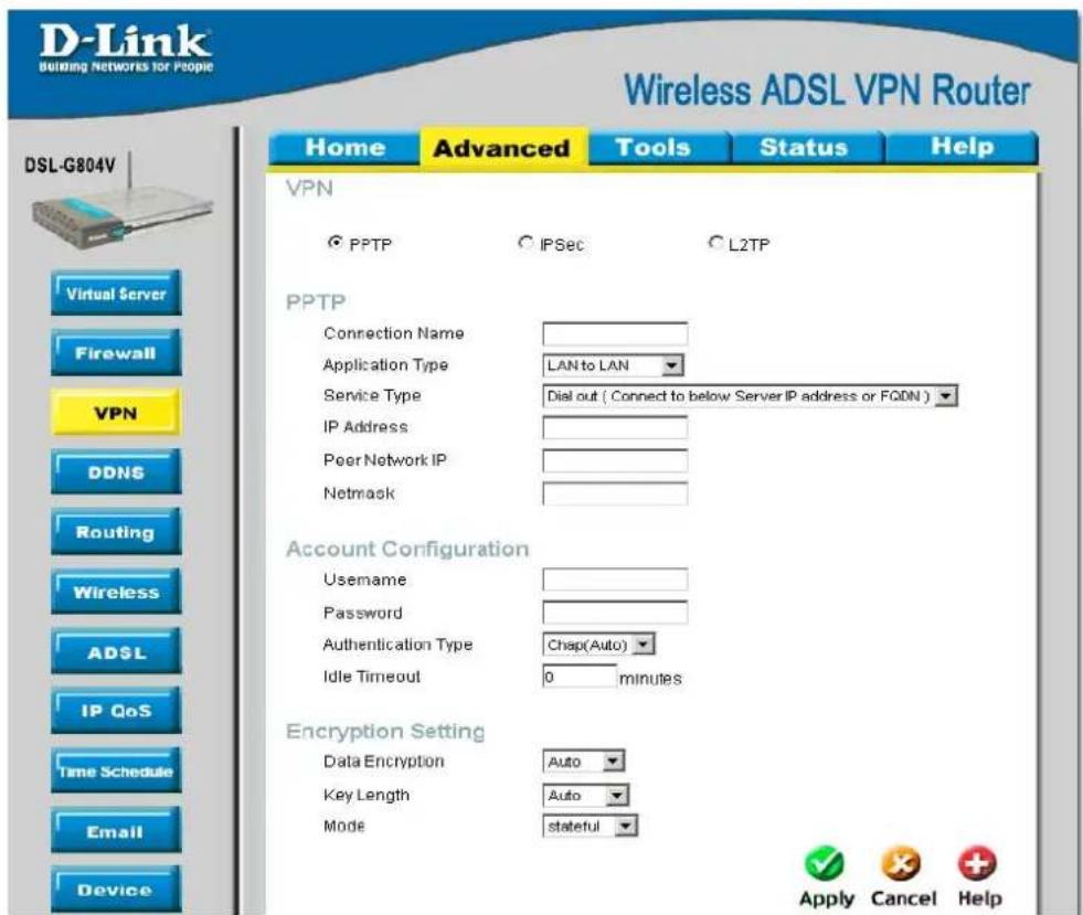 D-LINK DSL-G804V - PPTP - Remote Access - 2