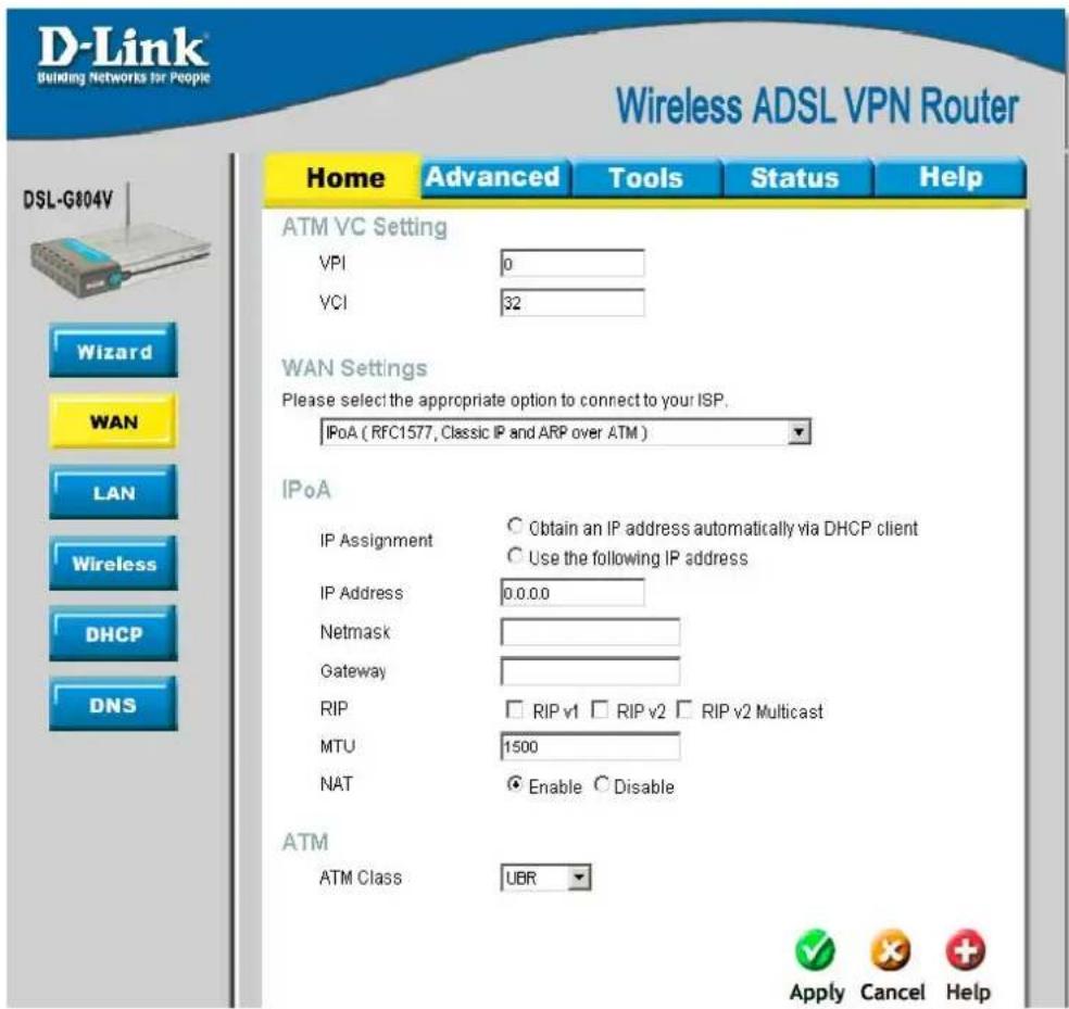 D-LINK DSL-G804V - PPPoA (RFC2864, PPP over AAL5) - 3