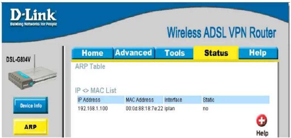 D-LINK DSL-G804V - ARP - 1