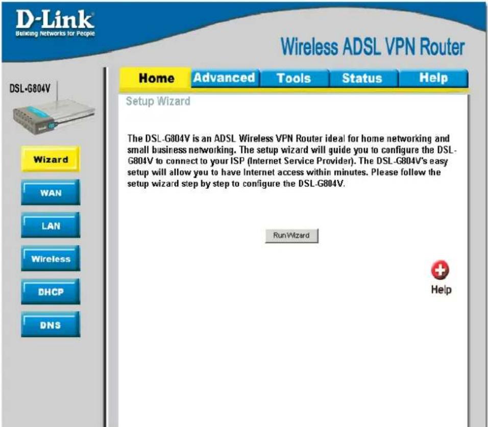 D-LINK DSL-G804V - Configure the Router - 1