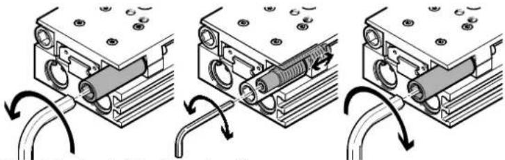 Festo DGST-12-20-E1A - Adjustment of slide end positions - 1