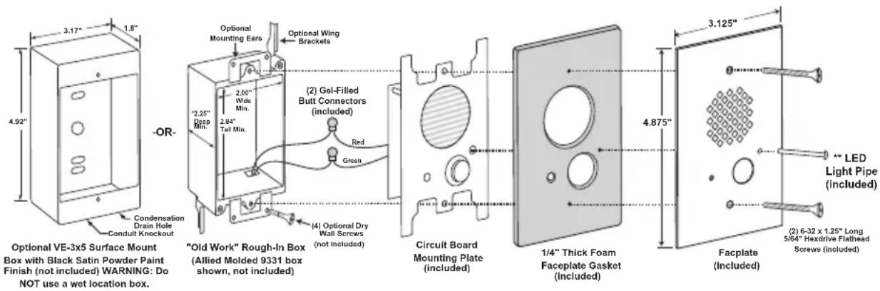 VIKING E-40-WH - Mounting the Faceplate - 1