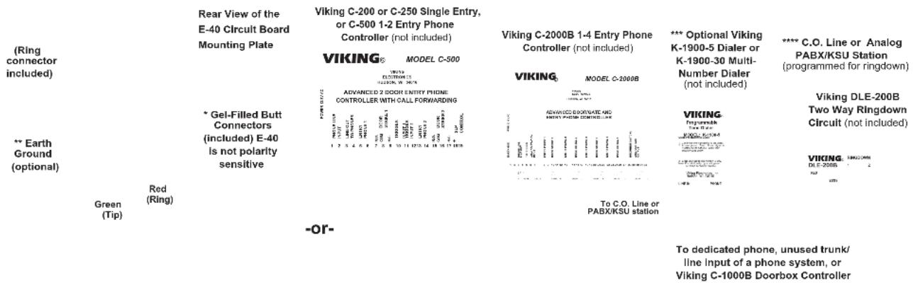 VIKING E-40-WH - Wiring the E-40 Phone Board - 1