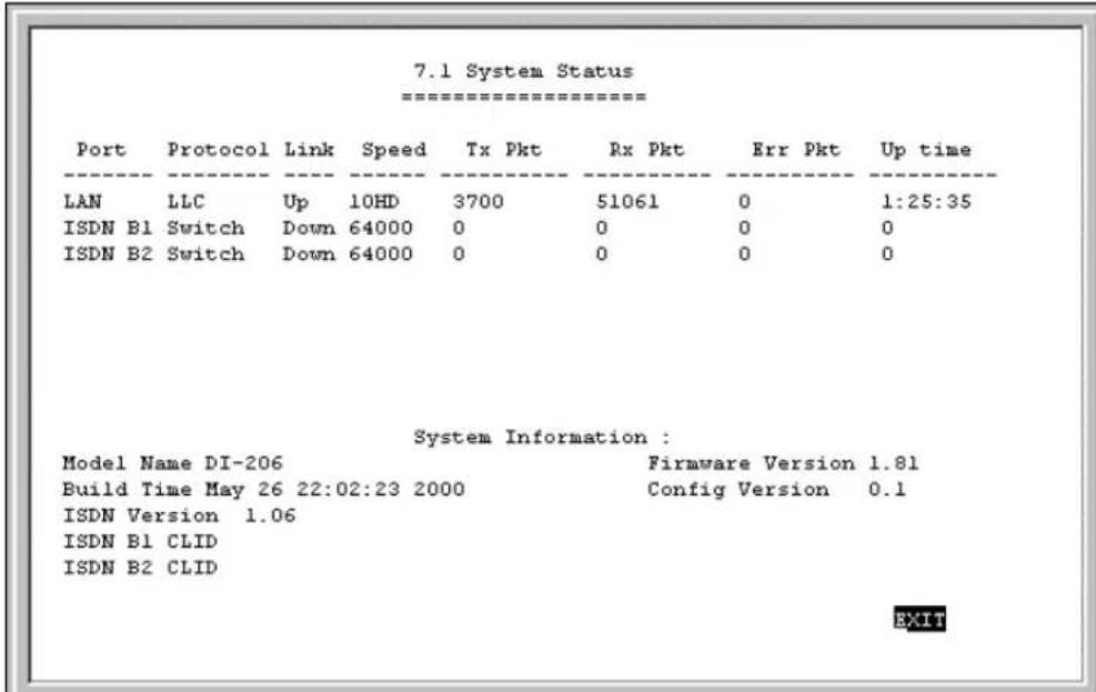 D-LINK DI-206 - System Status - 1