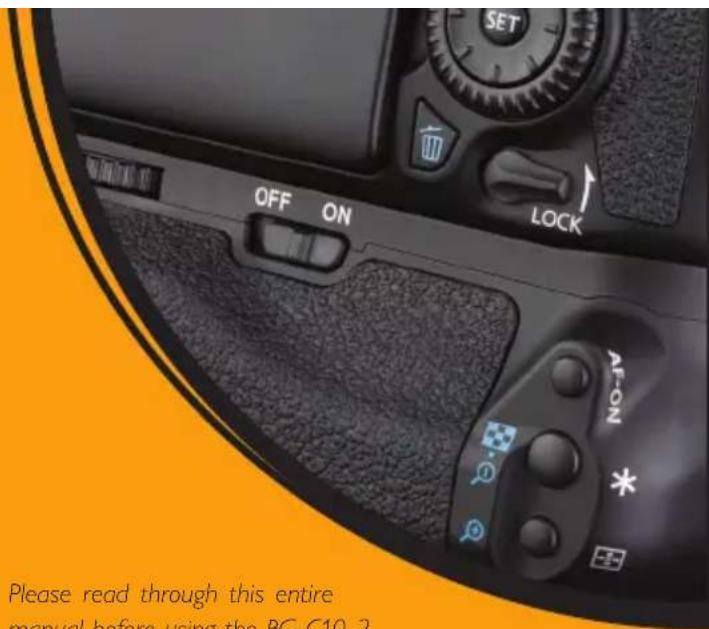 SET OFF ON LOCK AF-ON * Please read through this entire manual before using the BG C10.2