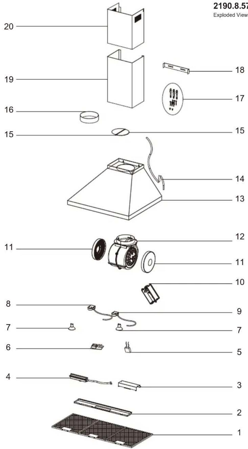 Summit SEH1530SS - EXPLODED VIEW - 1