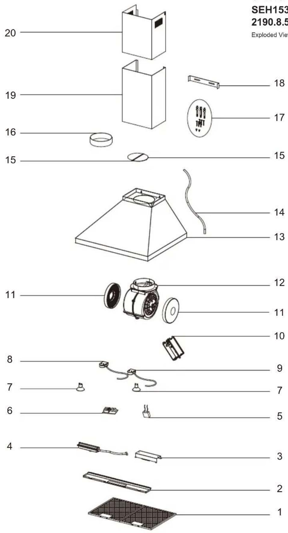 Summit SEH1530SS - EXPLODED VIEW - 1