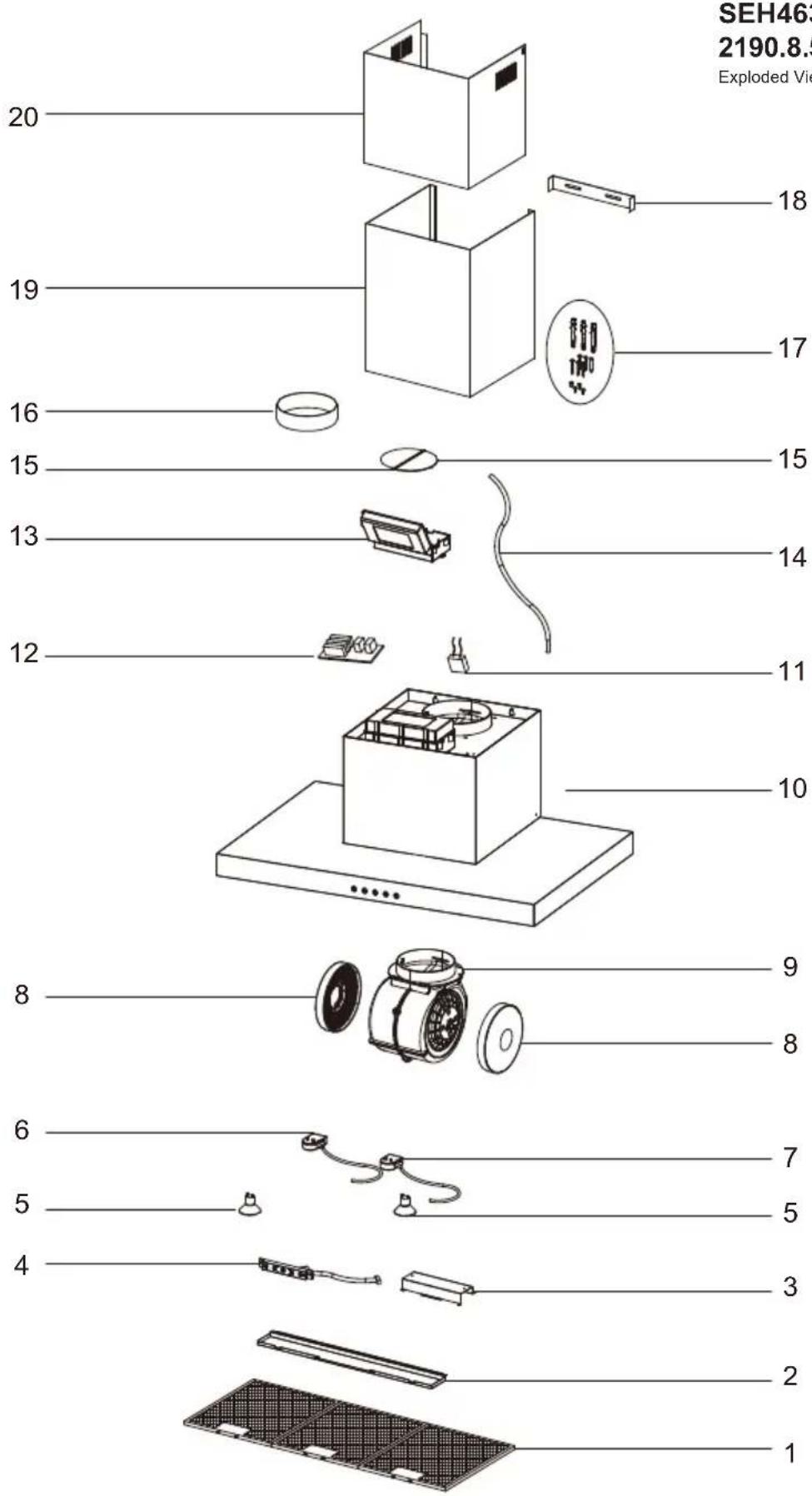 Summit SEH4636SS - EXPLODED VIEW - 1