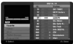 LG RH399M - Setting a favorite program - 1
