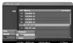 LG RH399M - Moving file(s) or folder(s) to the other folder on the HDD - 1