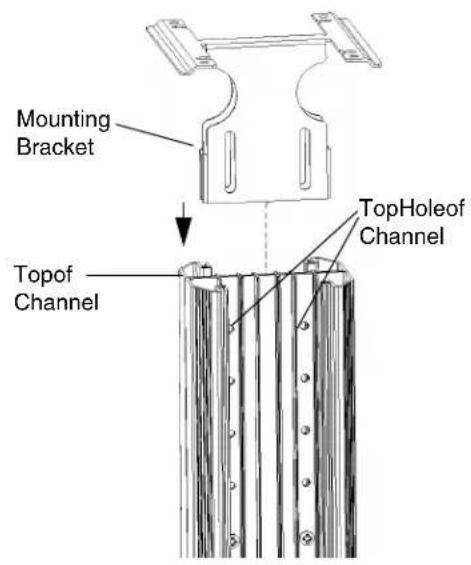 Mounting Bracket TopHoleof Channel Topof Channel