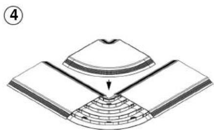 Technical diagram showing a mechanical assembly with labeled components and directional arrows indicating motion or force.