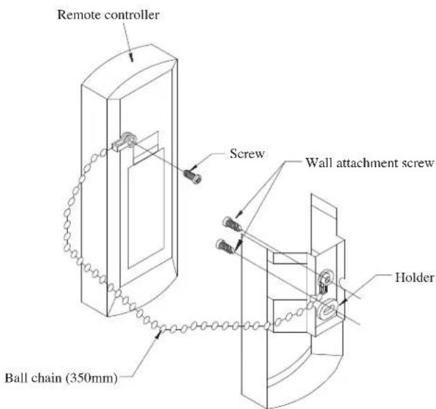DAIKIN FHYC20JEVLK - REMOTE CONTROLLER LOSS PREVENTION WITH BALL CHAIN (OPTIONAL) - 1