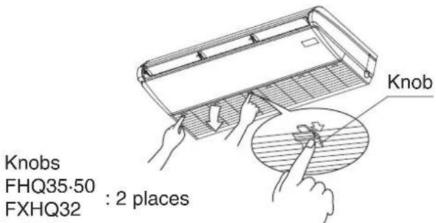 DAIKIN FHQ60CBVEB - Open the suction grille. - 1