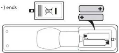 Cello C50238T2SMART V2 - Installing Batteries in the Remote Control - 1