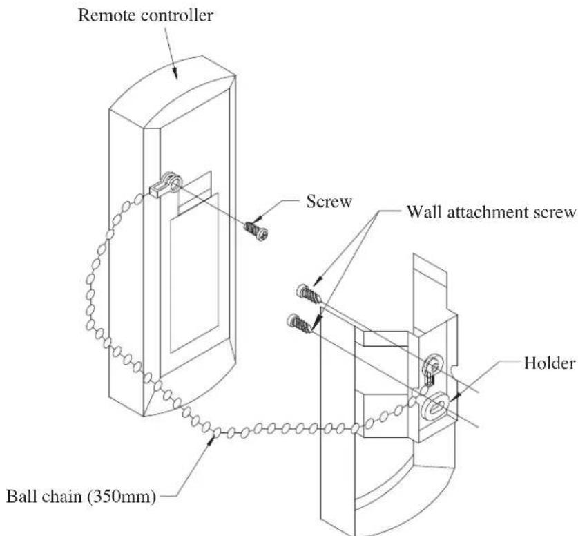 DAIKIN FHC40JEV1K - REMOTE CONTROLLER LOSS PREVENTION WITH BALL CHAIN (OPTIONAL) - 1