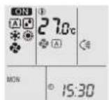 DAIKIN FTXA20B2V1BB - To start/stop operation mode and to set the temperature - 1