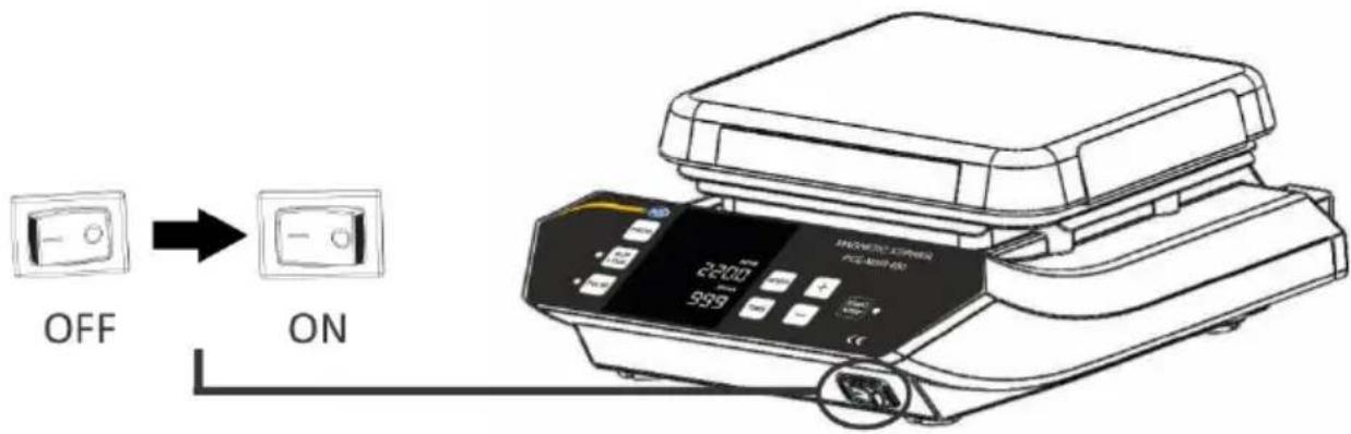 PCE Instruments MSR 450 - Switching on the device - 1