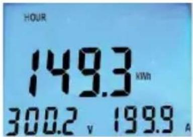 PCE Instruments PA 7200 - 6-2-7. kWh Screen Mode : - 3