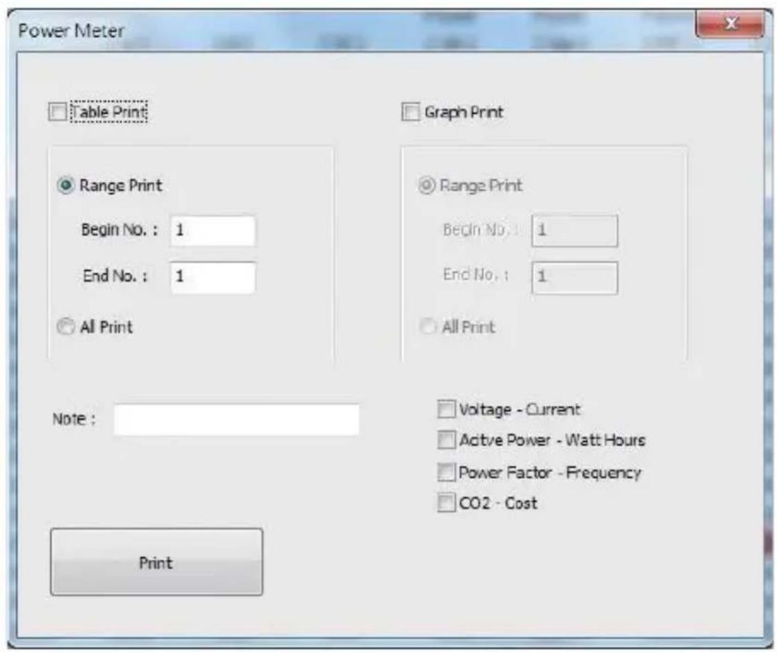 PCE Instruments PA 7200 - Printing set-up: - 1