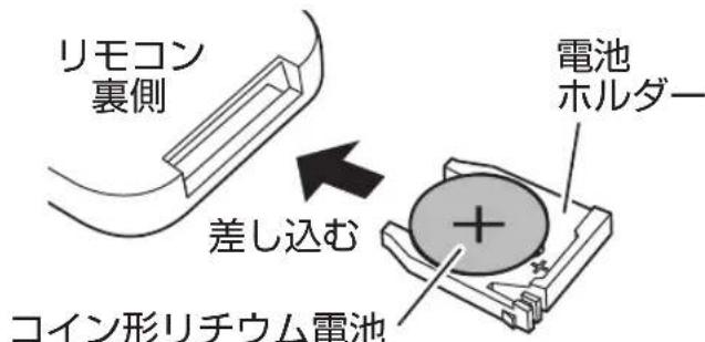 Yamazen YWRX-BGD305 - コイン形リチウム電池の入れかた - 2