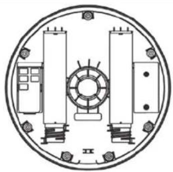 Yamazen YLX-EHD251 - ベースから支柱とリモコンを取り出す - 1