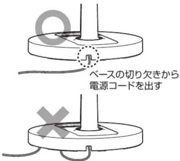 Yamazen YKLRX-HHD301 - 扇風機を立てたり、設置するときの注意 - 1